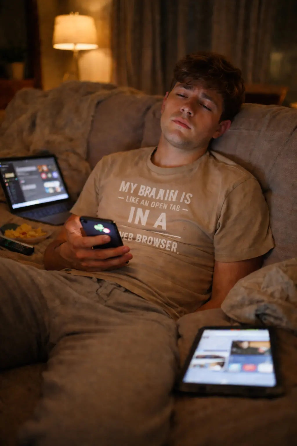 My Brain Is An Open Tab — Tech Humor Tee Printify